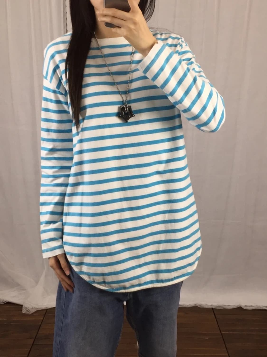 American Holic Blue Stripe Tee 상품이미지2