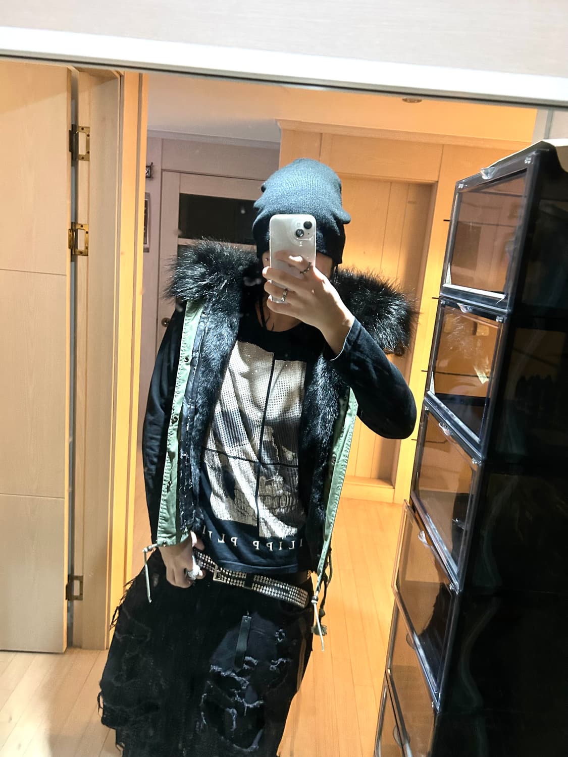 Military Patch Fur Vest 상품이미지3