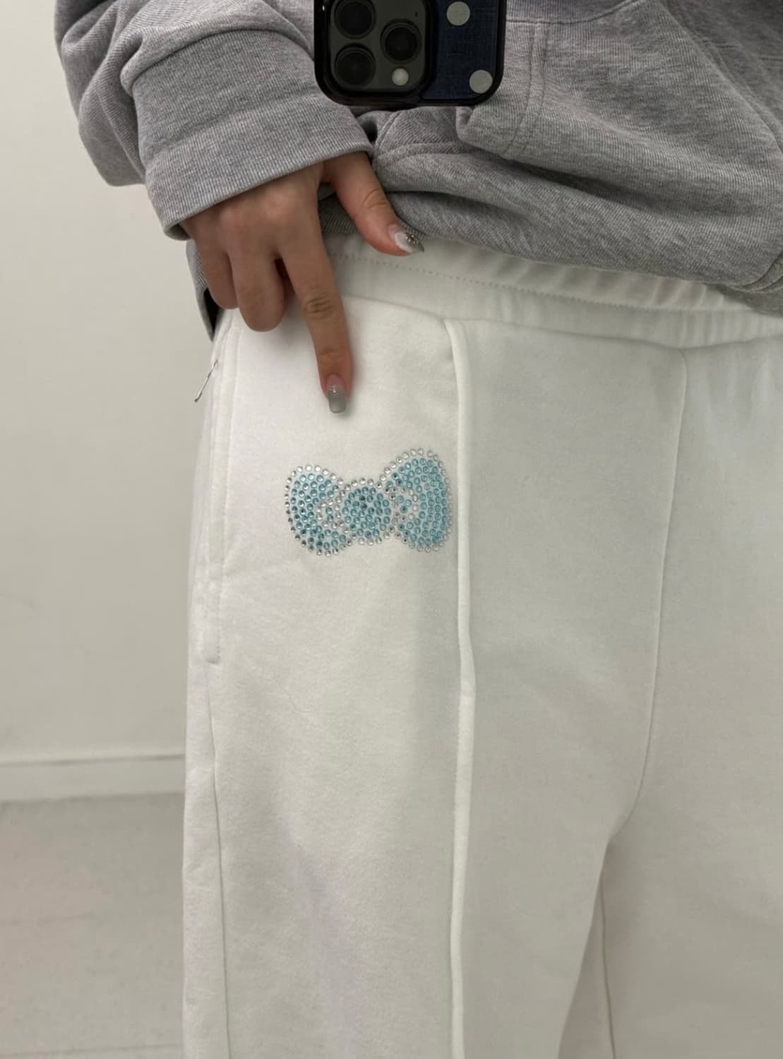 포에버 21 x 헬로키티 화이트 팬츠 y2k 갸루 상품이미지6