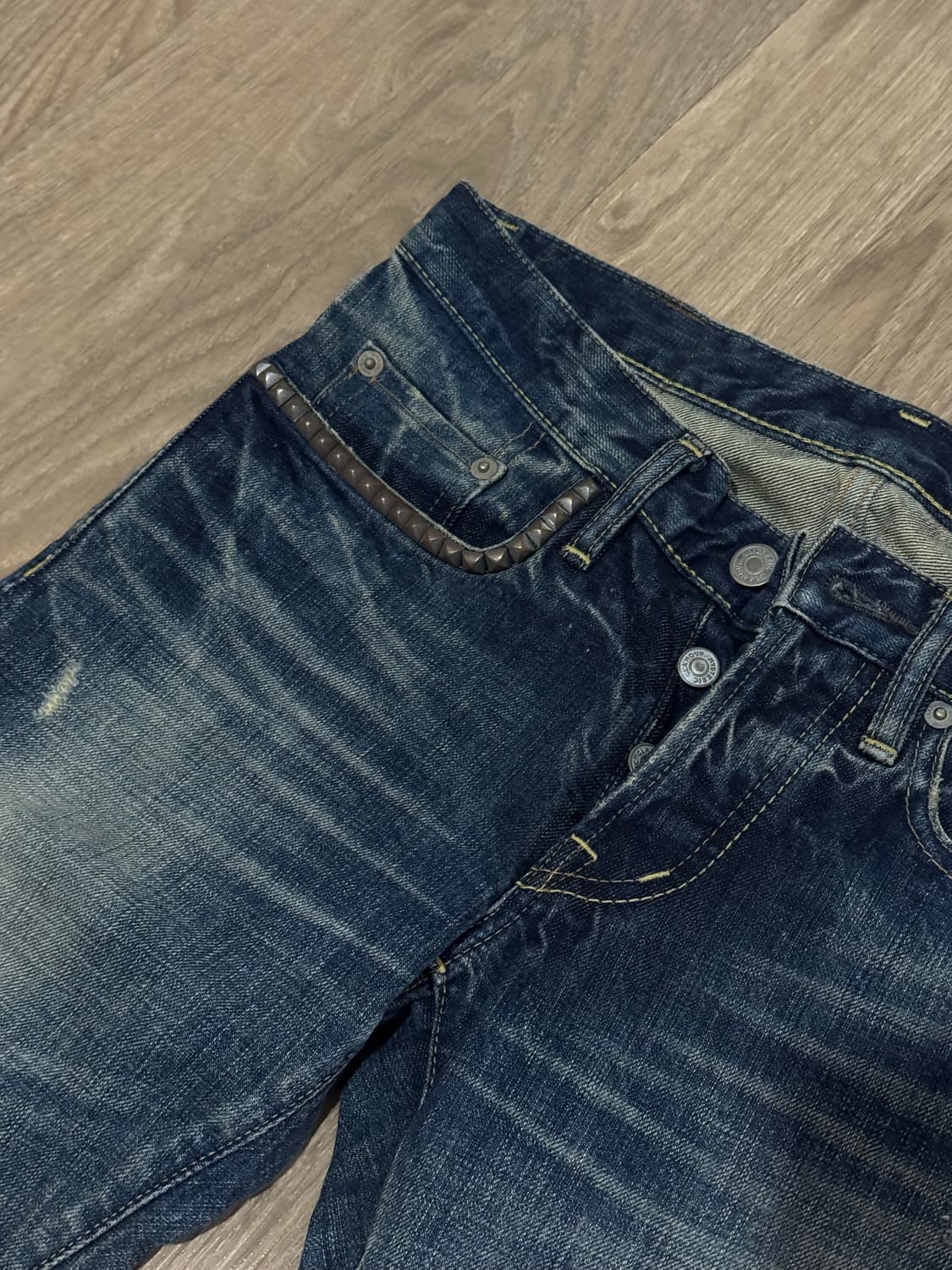 히스테릭글래머 스터드 워싱 데님 킨키진 상품이미지3