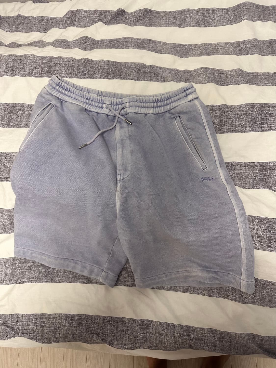 준지 22ss 가먼트다잉 라벤더 스웻숏팬츠 48사이즈 상품이미지1