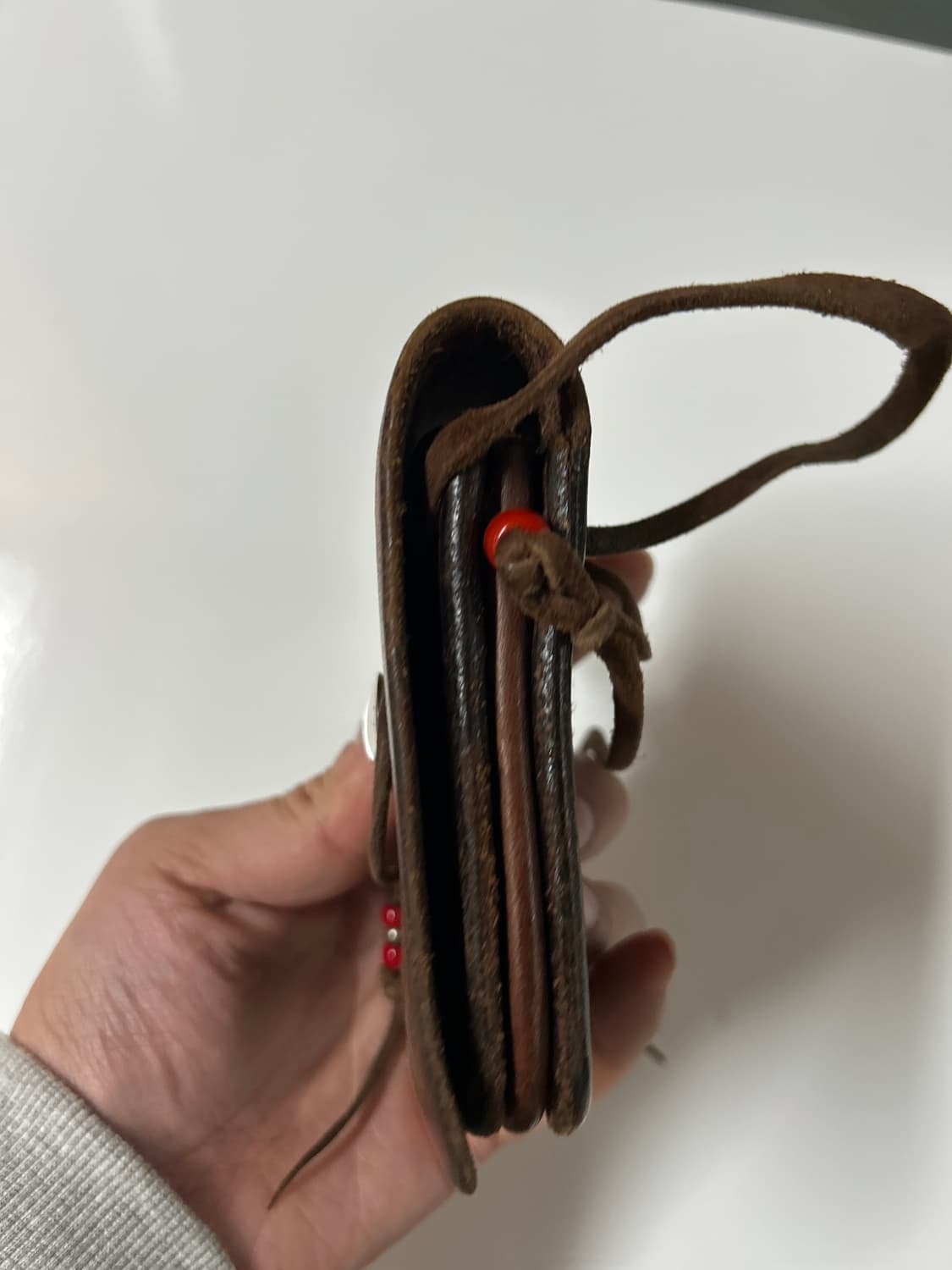 GOROS 고로스 이글콘초 새들레더 시가렛케이스백 상품이미지3