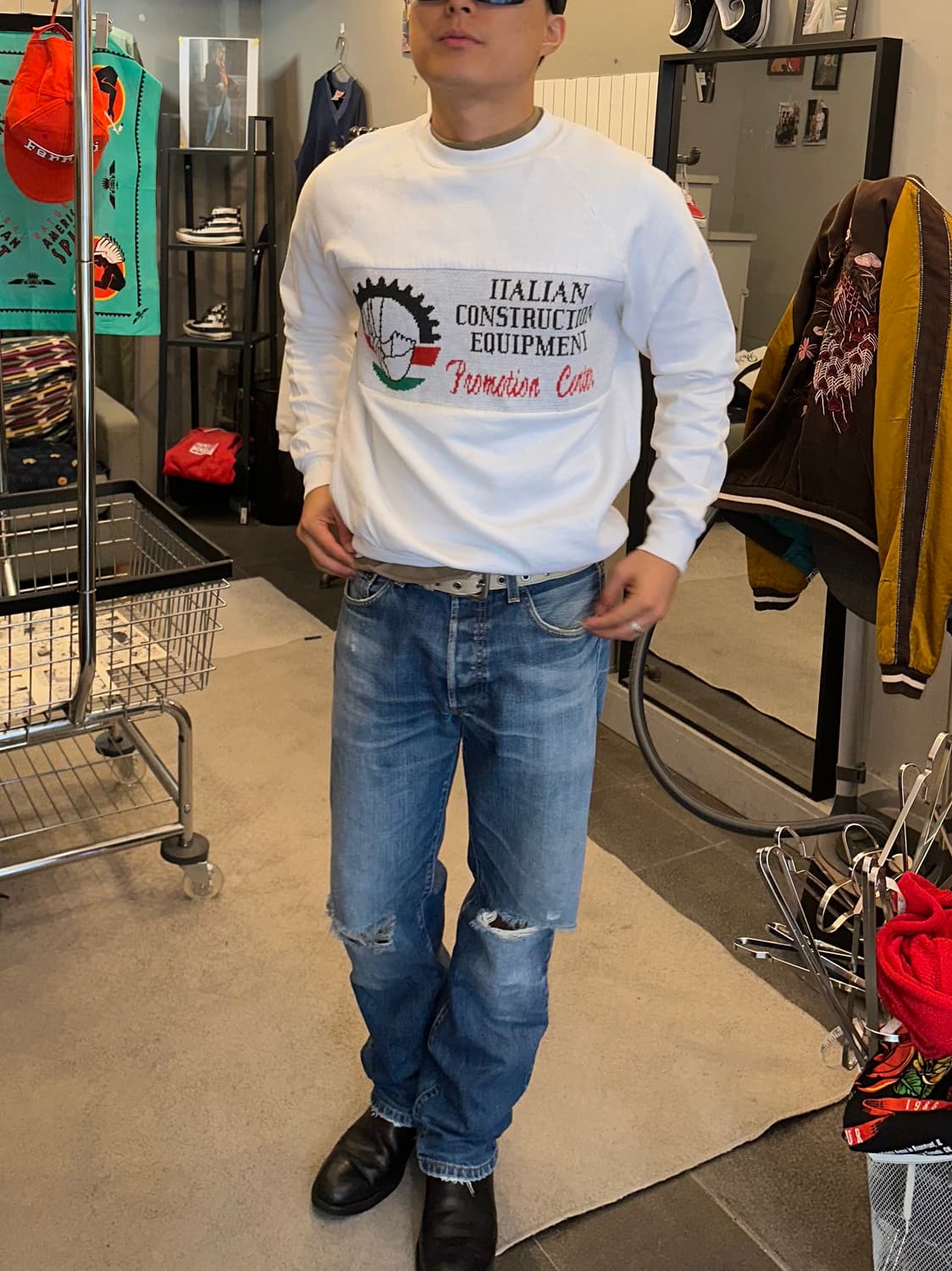 90’s Logos Italian logo material sweat 상품이미지1