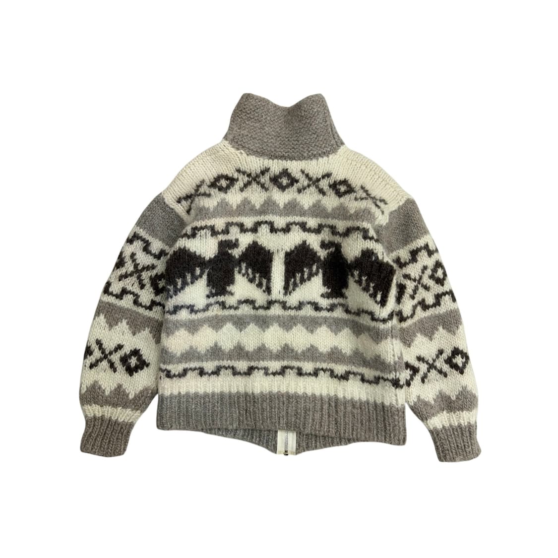 GEMBONY 젬보니 90s 여성 빈티지 코위찬 숄카라 니트집업 상품이미지2