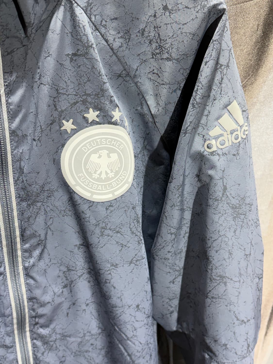 L 아디다스 독일 패치 크랙 애쉬블루 바람막이 상품이미지4