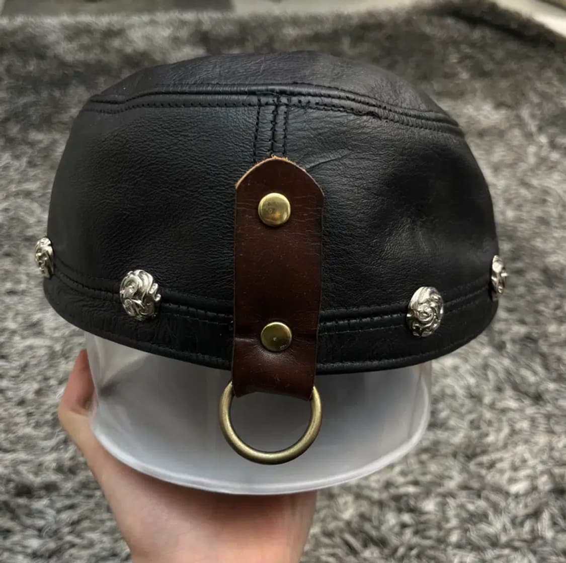 할리데이비슨 커스텀 가죽 바이크 모자 (XL) 상품이미지2