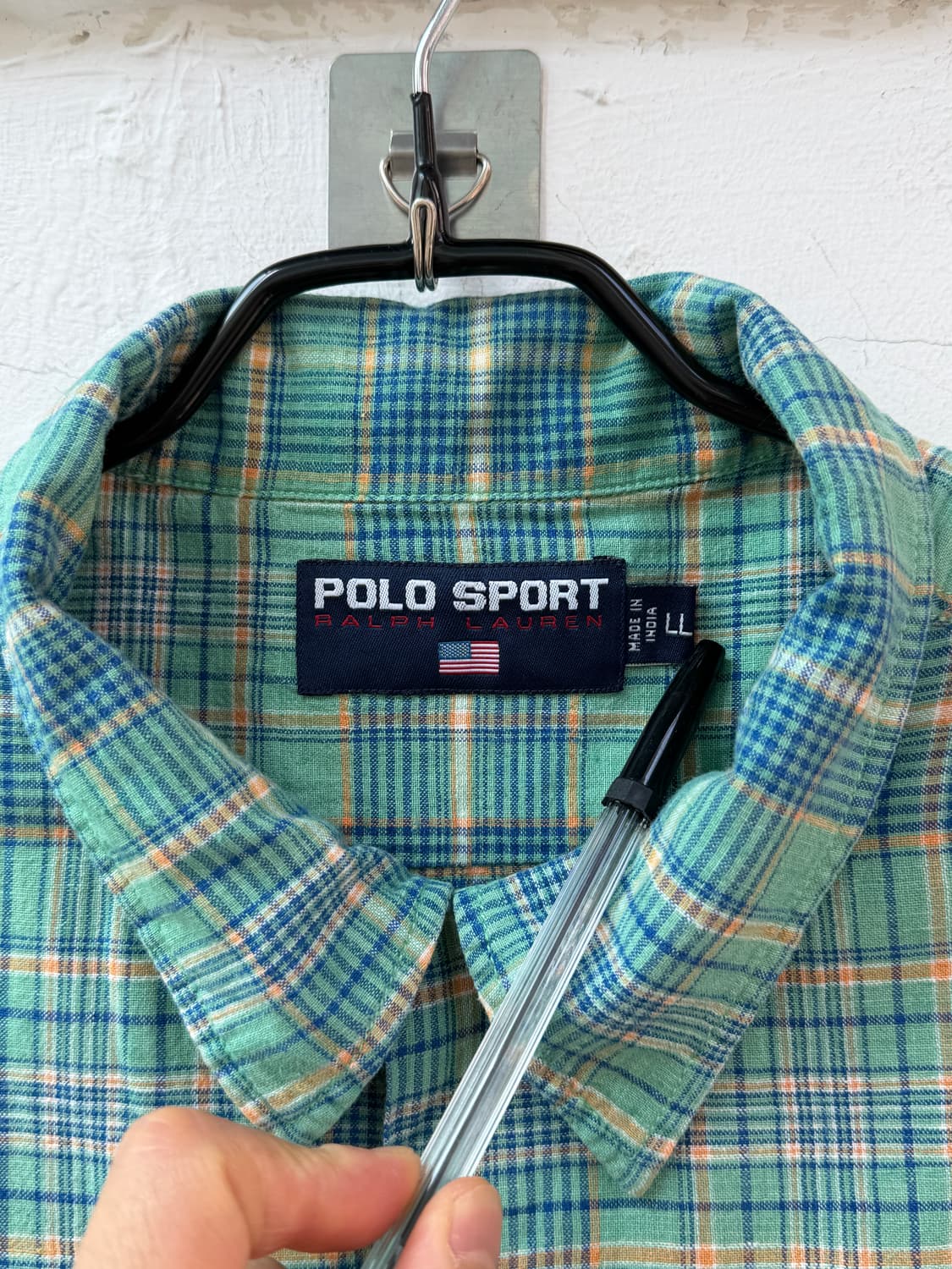 Polo Sports Ralph Lauren 90s 반팔 체크셔츠 LL 상품이미지2