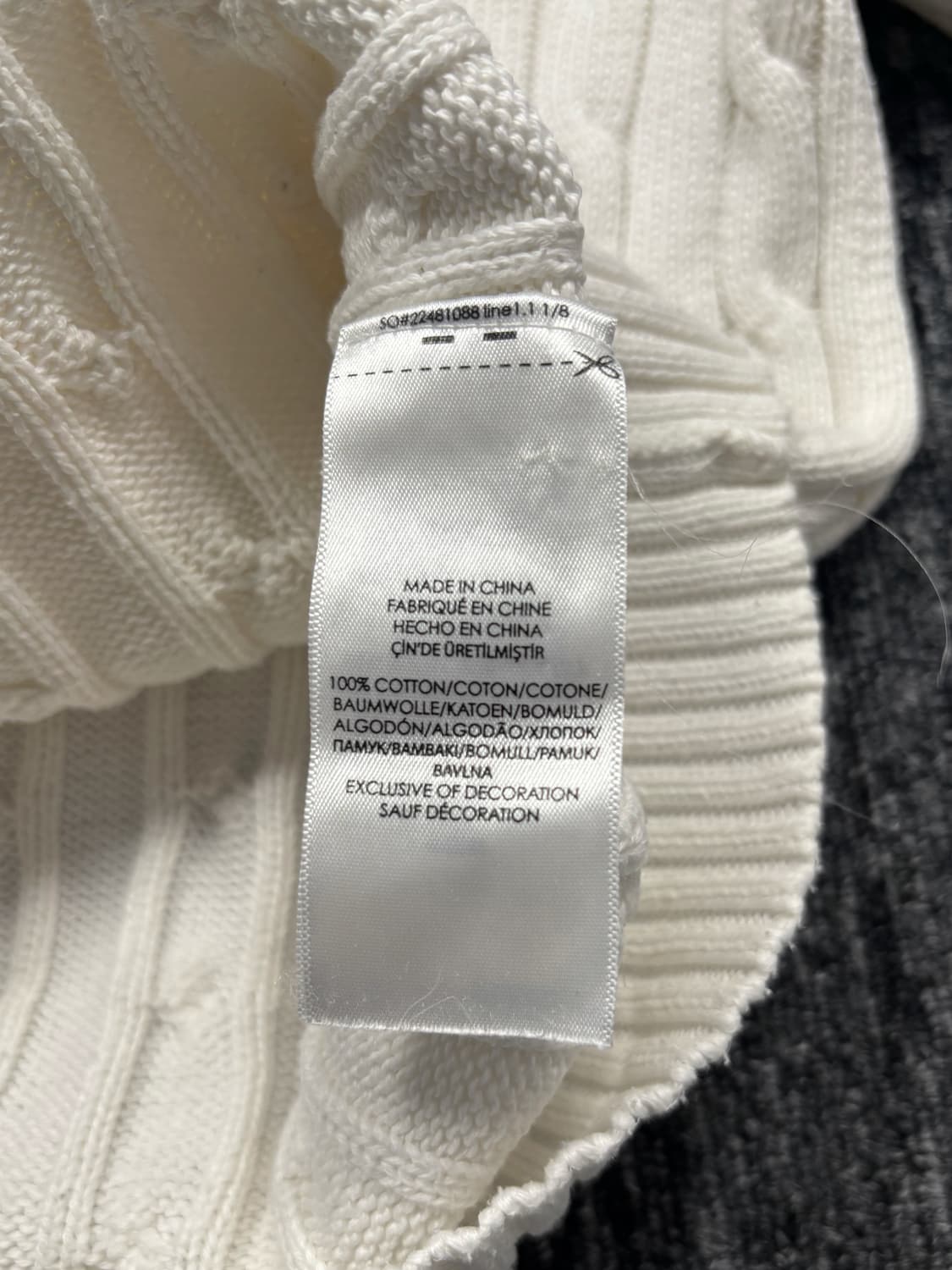 폴로 화이트 꽈배기 니트 상품이미지7