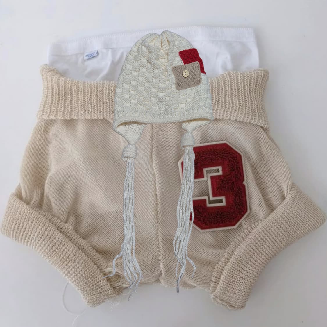 Vintage Raspberry knit strap Hat 상품이미지2