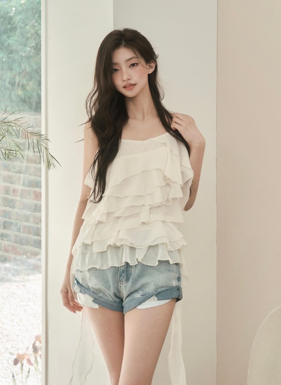 버진키스 Fairy ruffle tail blouse 새상품 상품이미지1