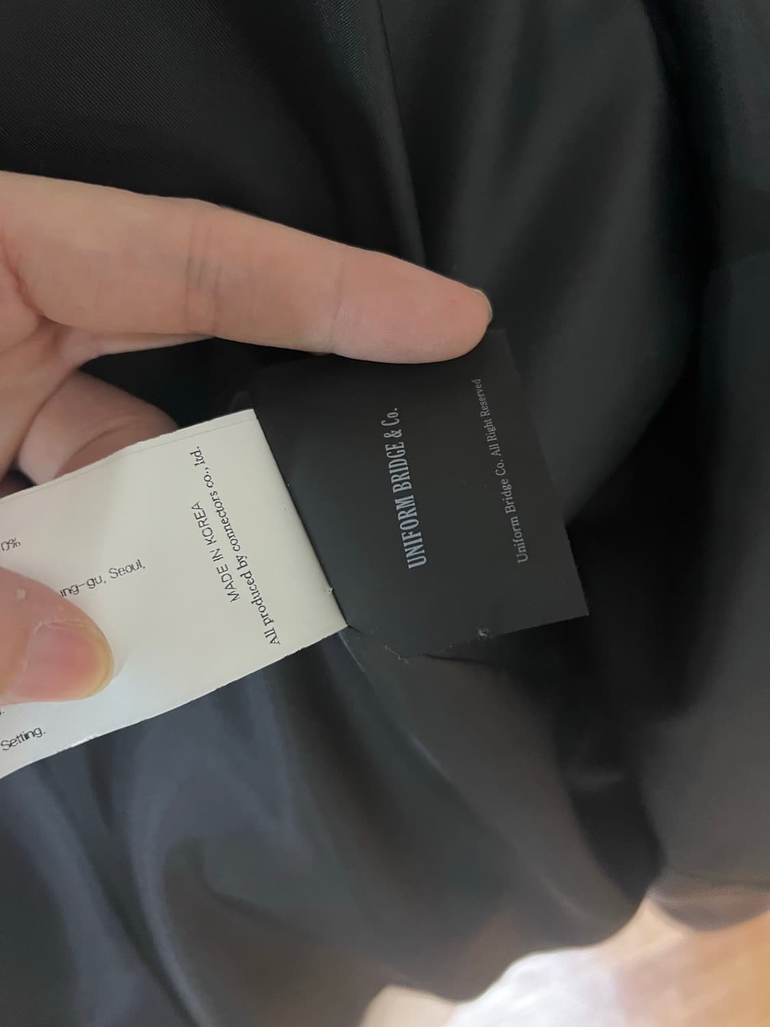 유니폼브릿지 건클럽체크 발마칸 코트 L 상품이미지3