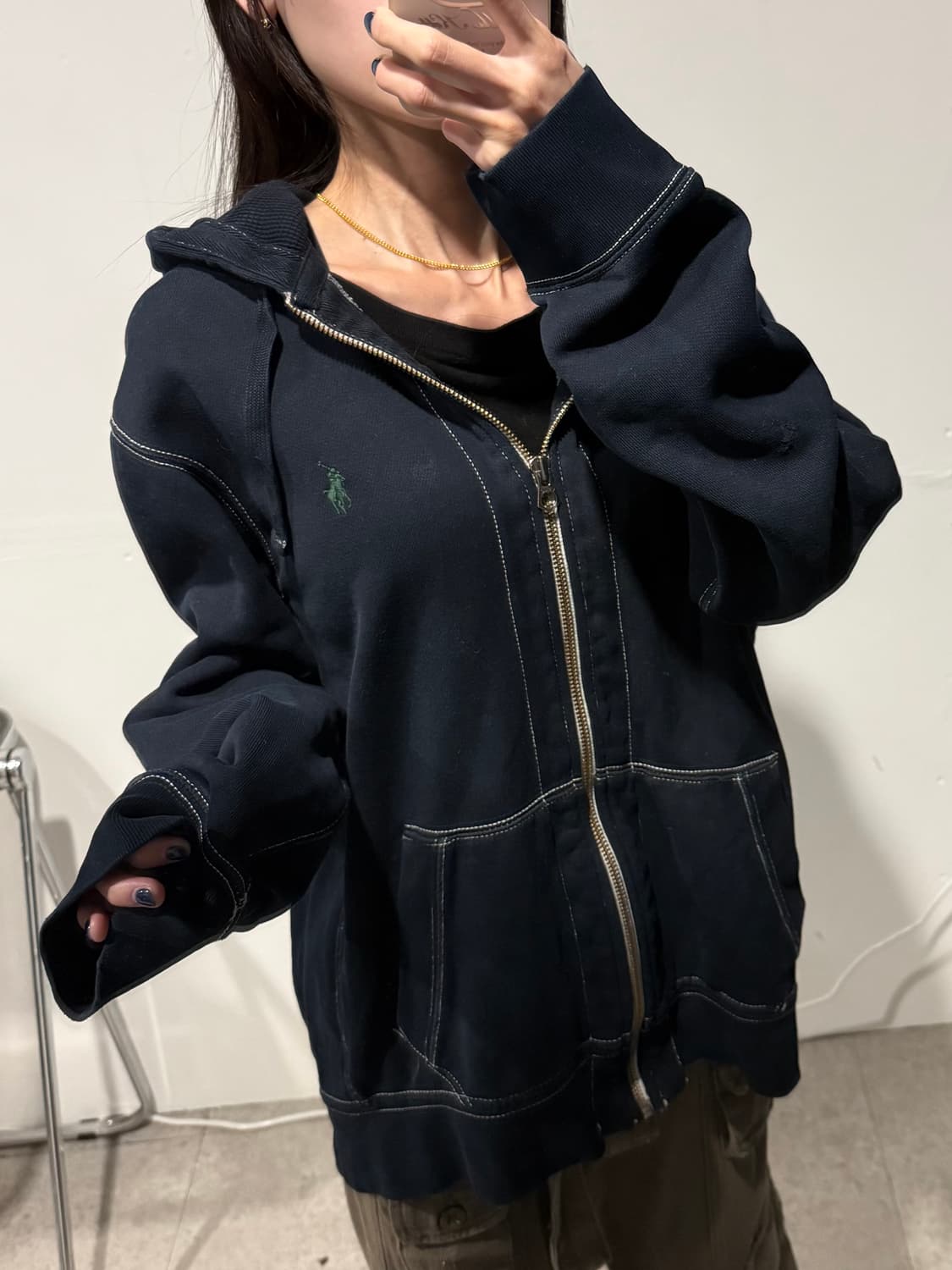 폴로 랄프로렌 포니 스티치 후드집업 상품이미지1