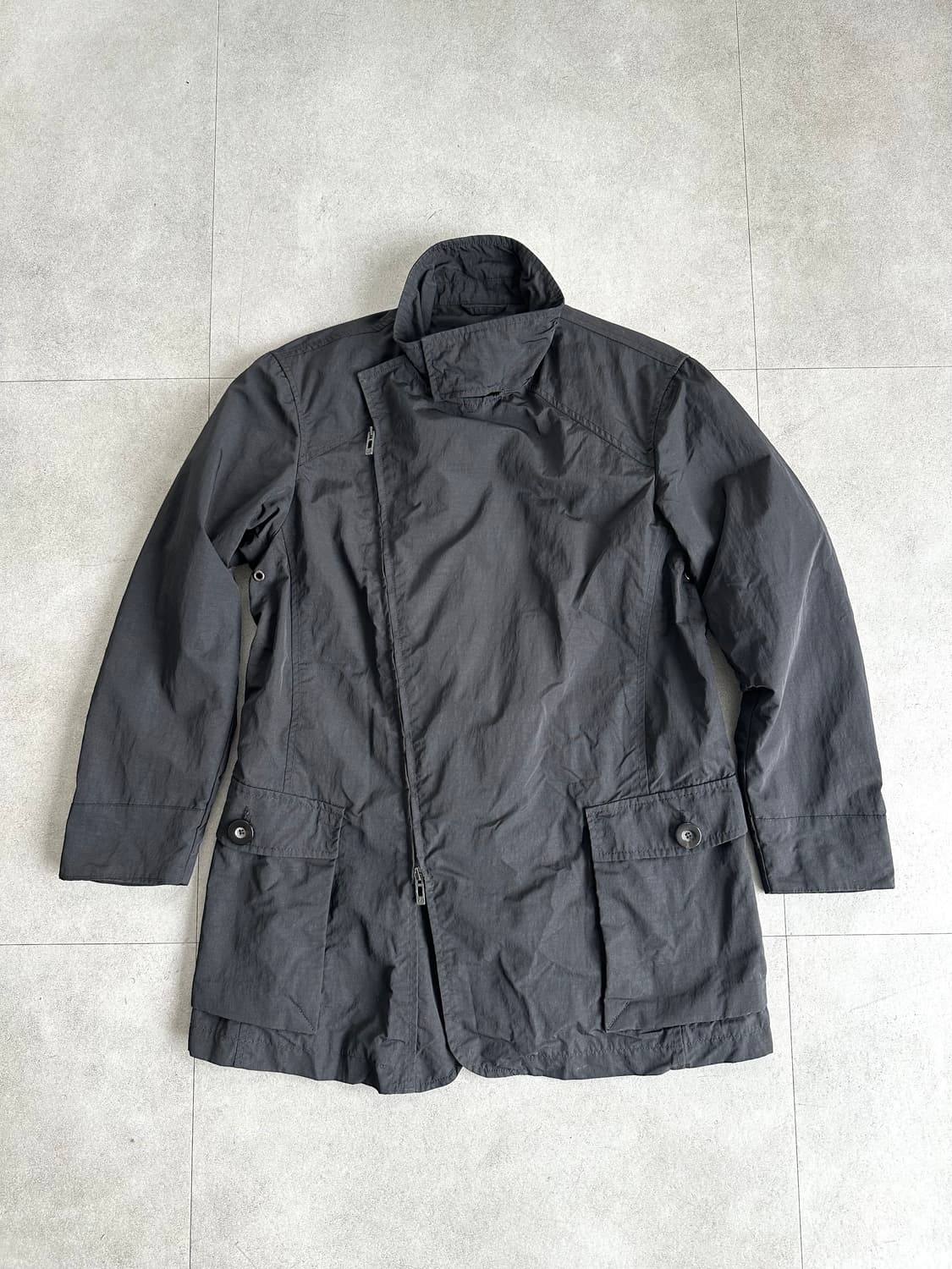 조르지오 알마니 아카이브 하이넥 왁스코팅 테크 자켓 상품이미지1