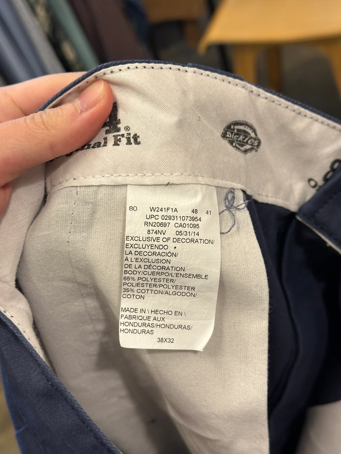 Dickies 디키즈 874 오리지널핏 네이비 38x32 상품이미지4