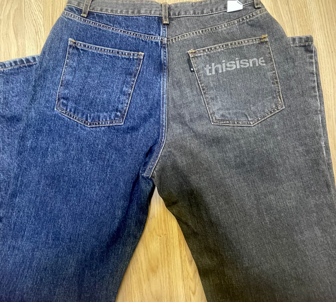 디스이즈네버댓 투톤 데님 팬츠 M 상품이미지1