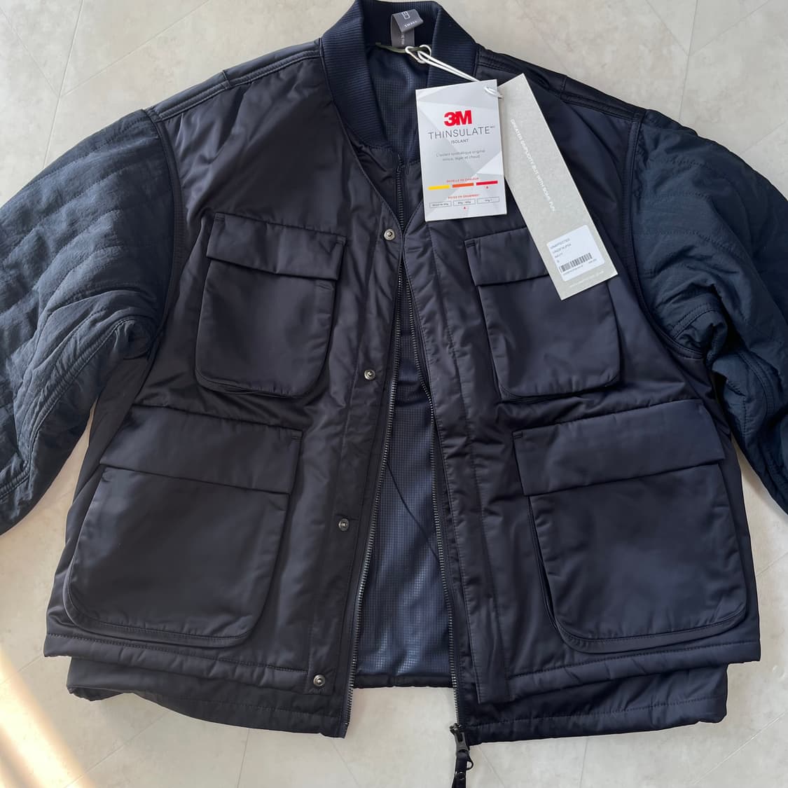 새상품)언어펙티드 패디드 레이어드 플라이트 자켓 네이비 상품이미지2