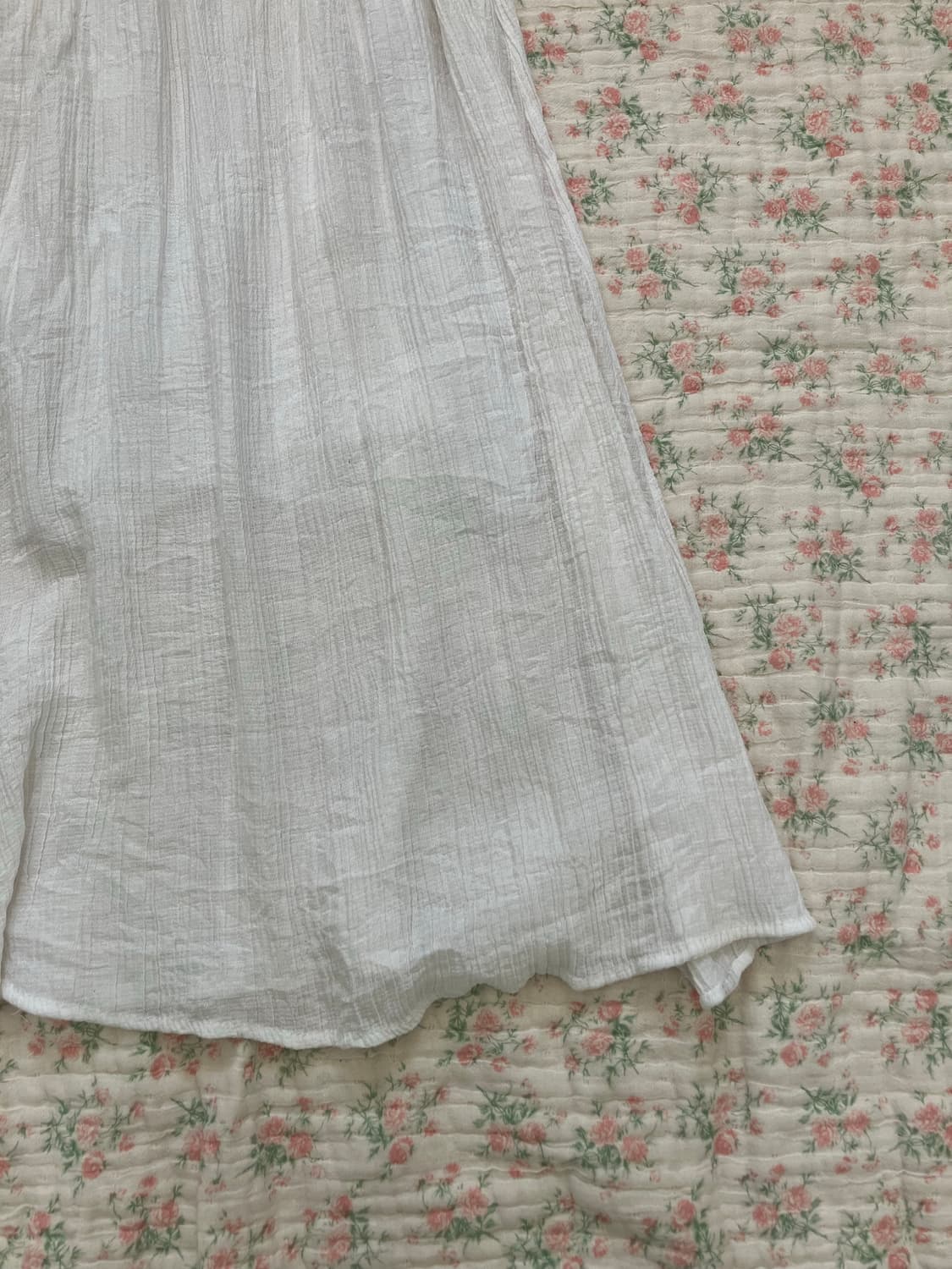 빈티지 화이트 플리츠 브이넥 리본 원피스 1089 모리걸 y2k 스트릿  상품이미지3