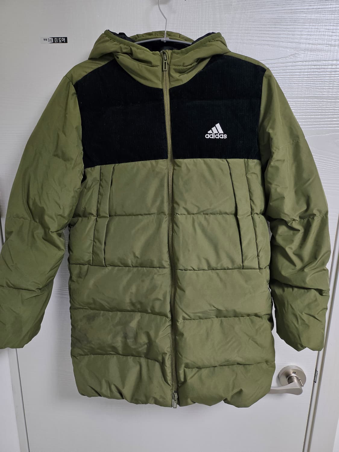 아디다스 여자 패딩 165/80A 스웨이드 혼합 올리브(프라임그린) 상품이미지1