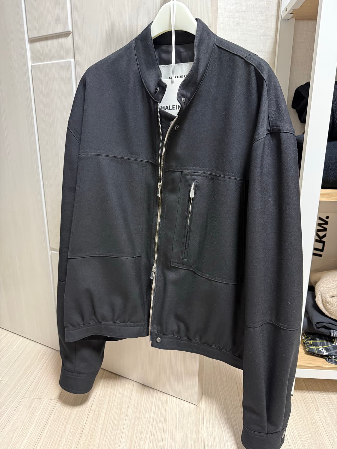 HALEINE 알렌느 울 카펜터 디테일 바이커 자켓 EQL 상품이미지2