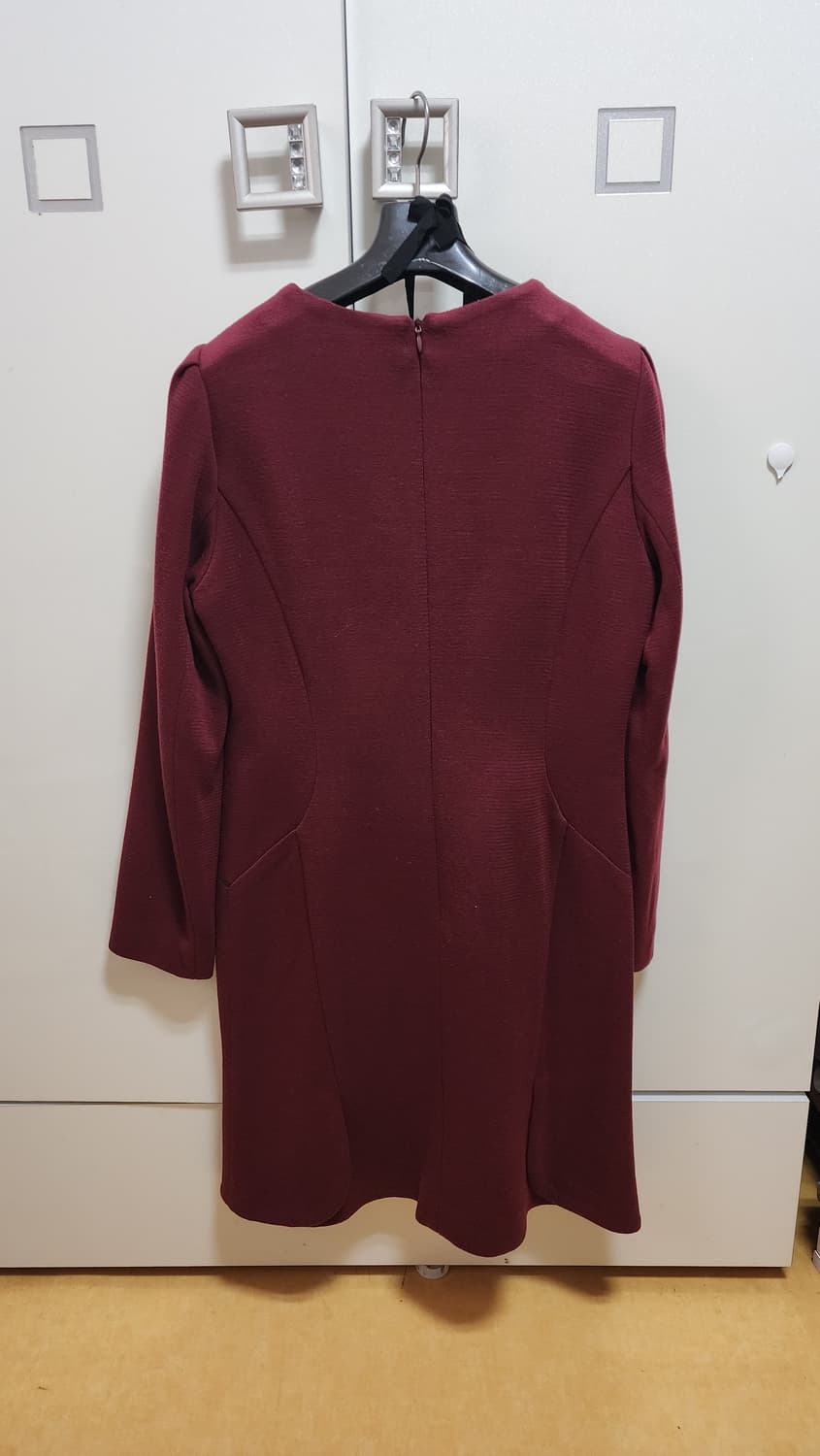JOINUS H라인 원피스 와인색 상품이미지2