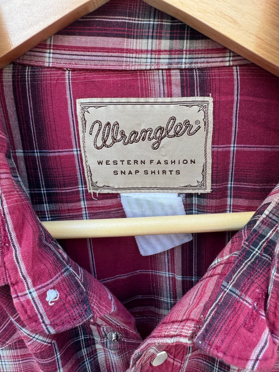 랭글러 빈티지 체크 웨스턴 셔츠 L 상품이미지5