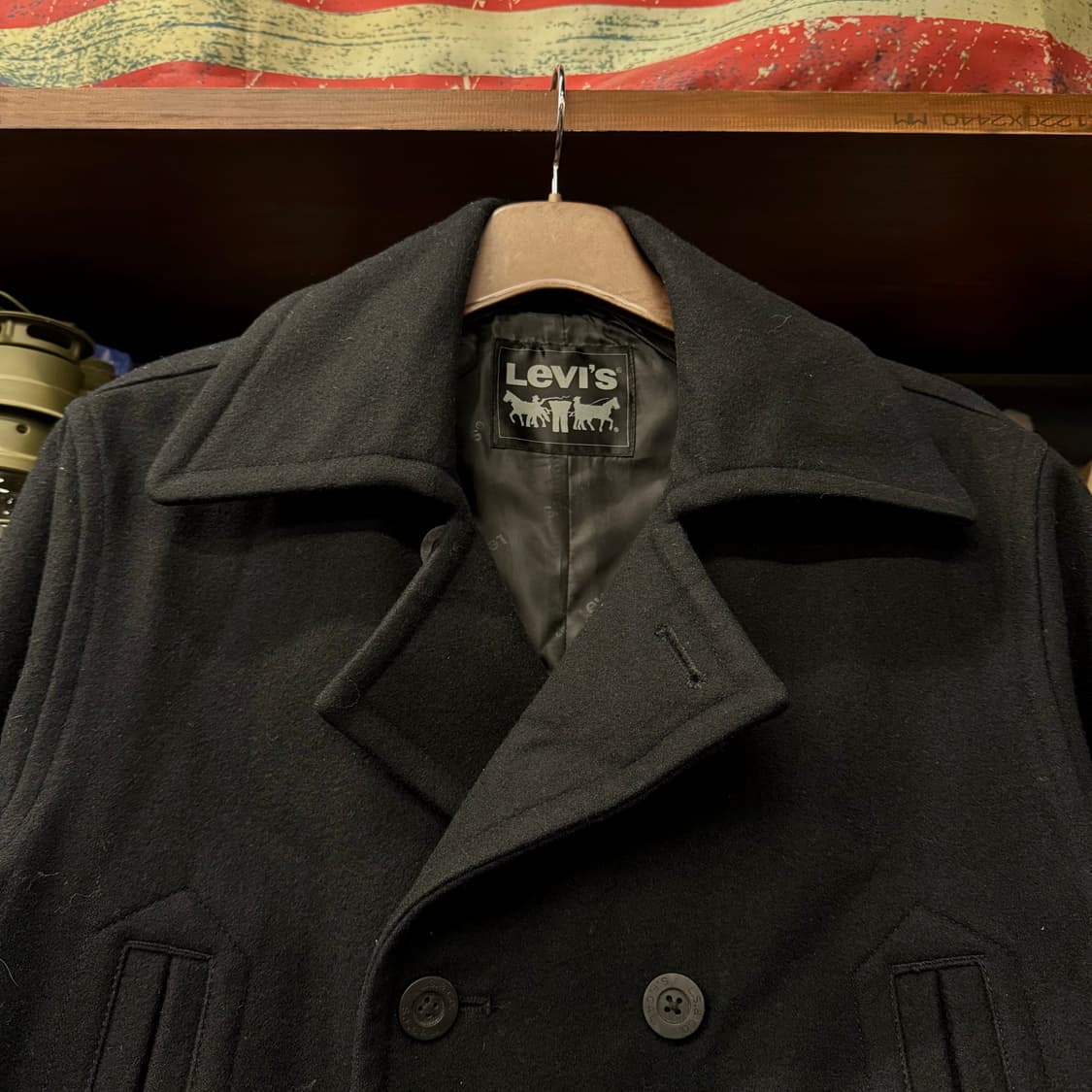 리바이스 밀리터리 복각 피코트 허리 조절 신치백 레드 탭 상품이미지3