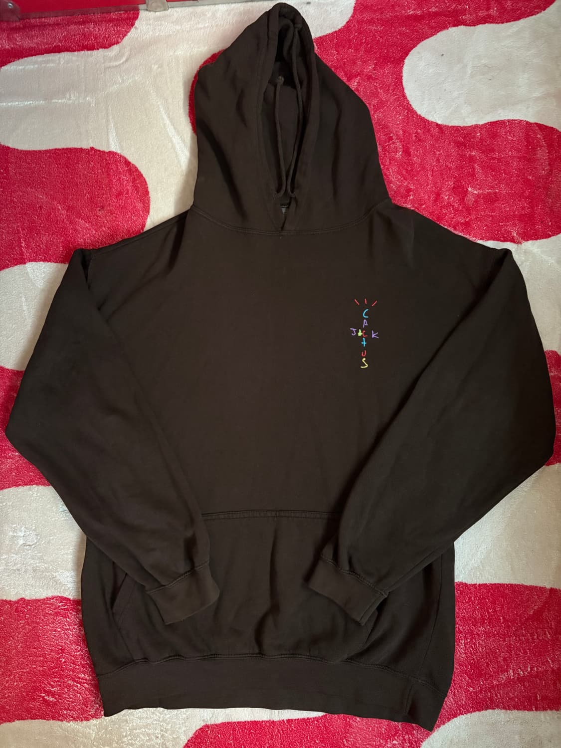 [L] 트래비스 스캇 캑투스잭 맥도날드 스마일 후드 브라운 상품이미지2