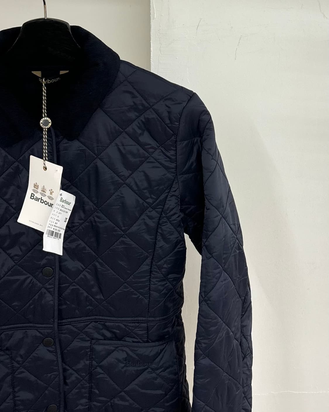 바버 네이비 데브론 퀄팅 자켓 상품이미지4