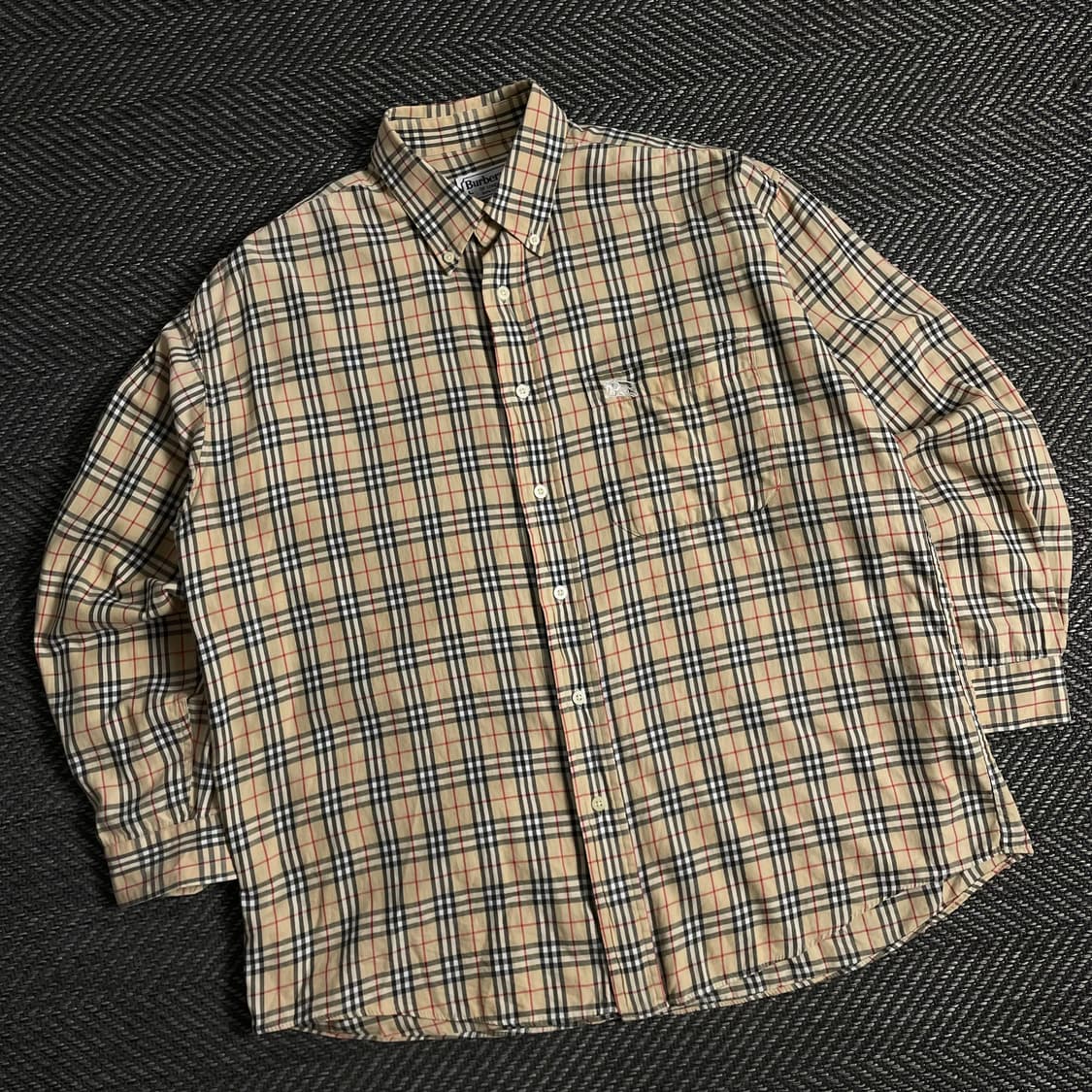 90s 버버리 베이지 노바체크 레트로 셔츠 베이지 y3231 상품이미지1