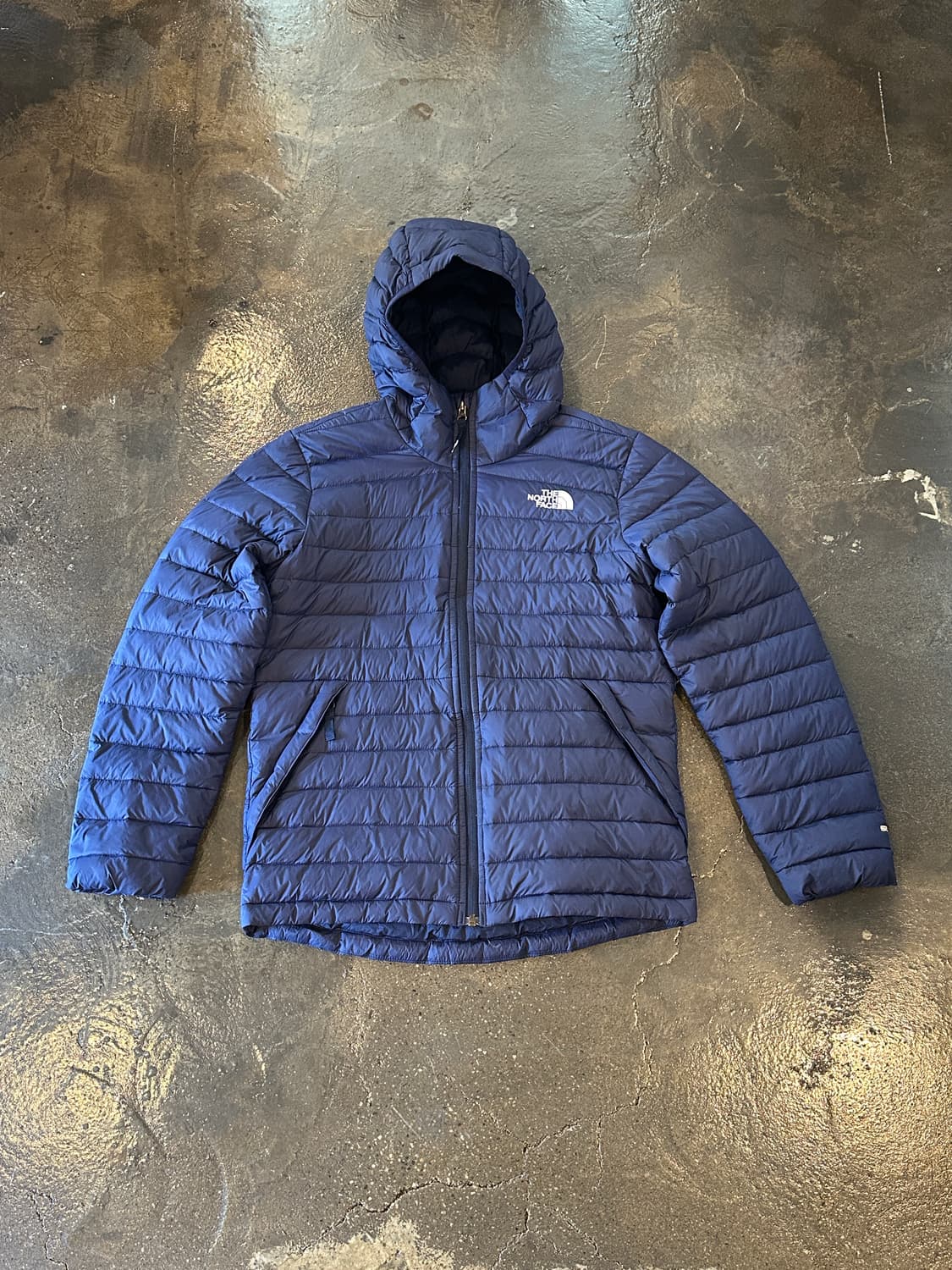 노스페이스 후드 경량패딩 네이비 S 상품이미지1