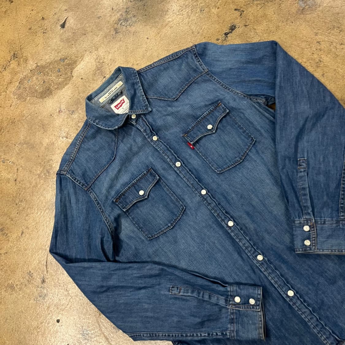 [정품/M] 리바이스 데님 웨스턴 셔츠 남방 b8 상품이미지1