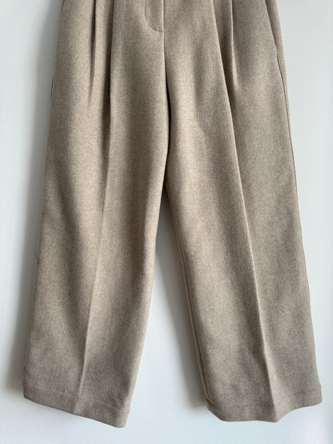 BLOSSOM 헤비울 벨트 와일드 팬츠 상품이미지3