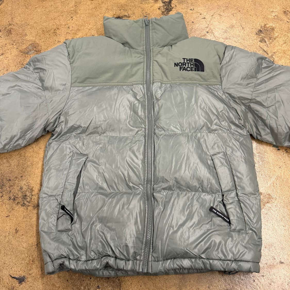 [정품/S] 노스페이스 패딩 점퍼 카키 b19 상품이미지3
