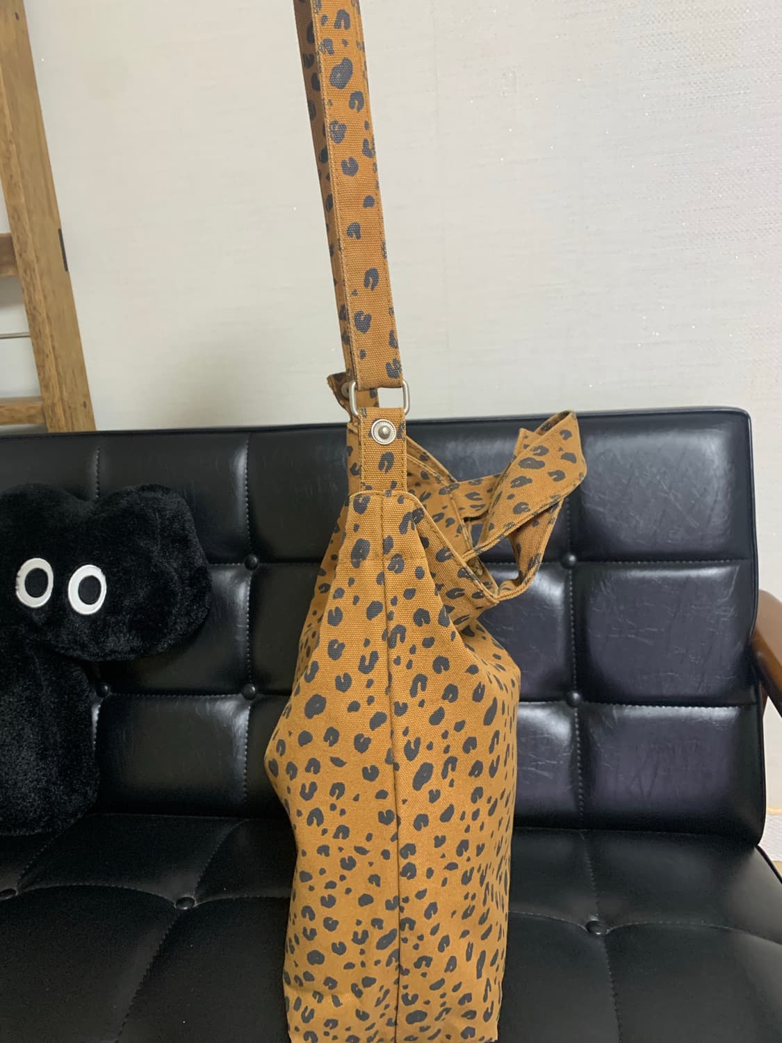 Baggu 바쿠 레오파드/호피 캔버스 숄더백 상품이미지2