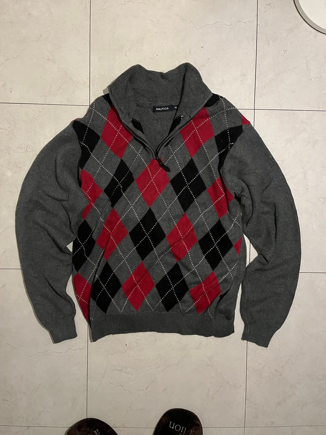 Nautica japan 노티카 재팬 아가일 패턴 집업 L 상품이미지2