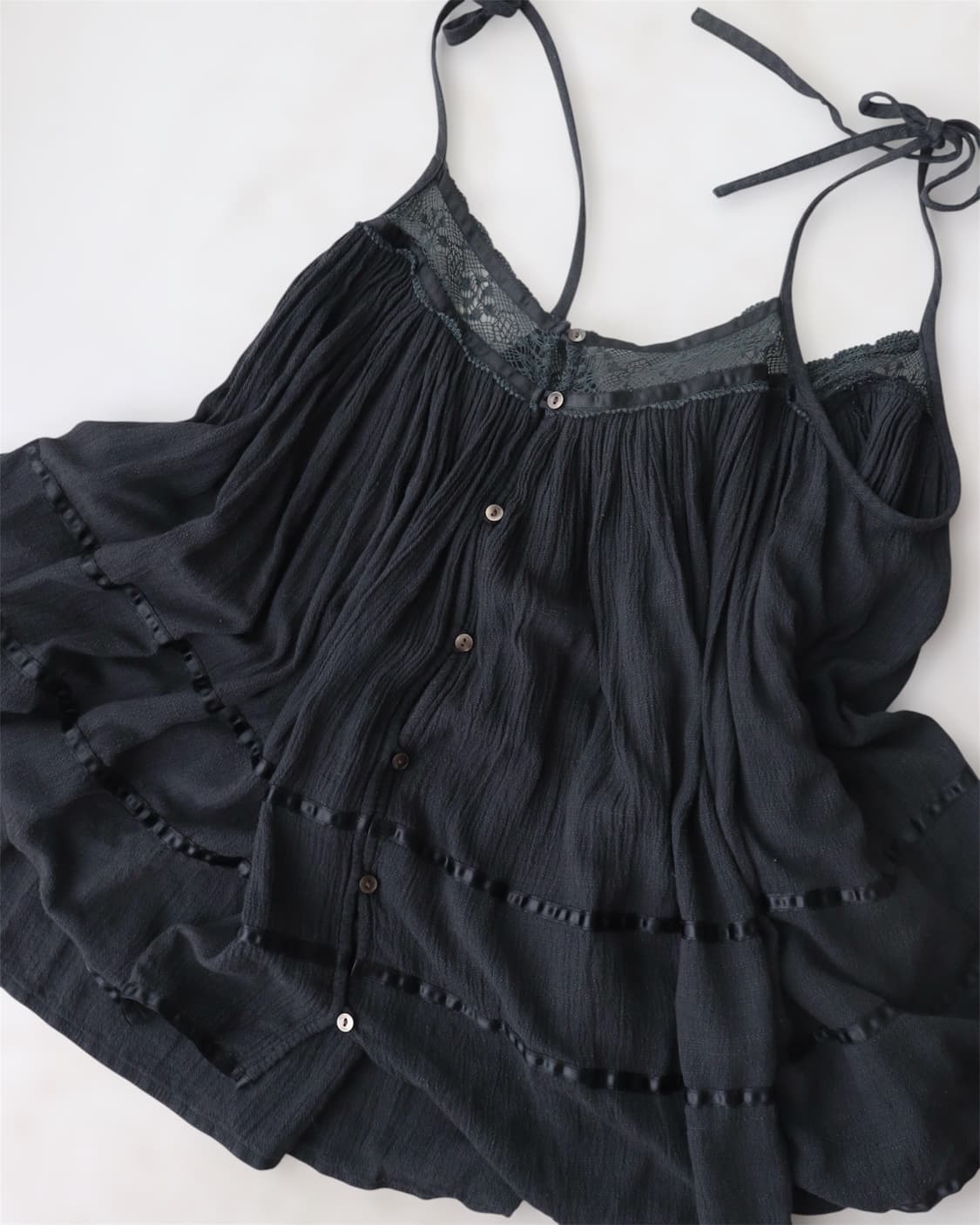 [Beams Boy] Satin Tape Gather Camisole 상품이미지2