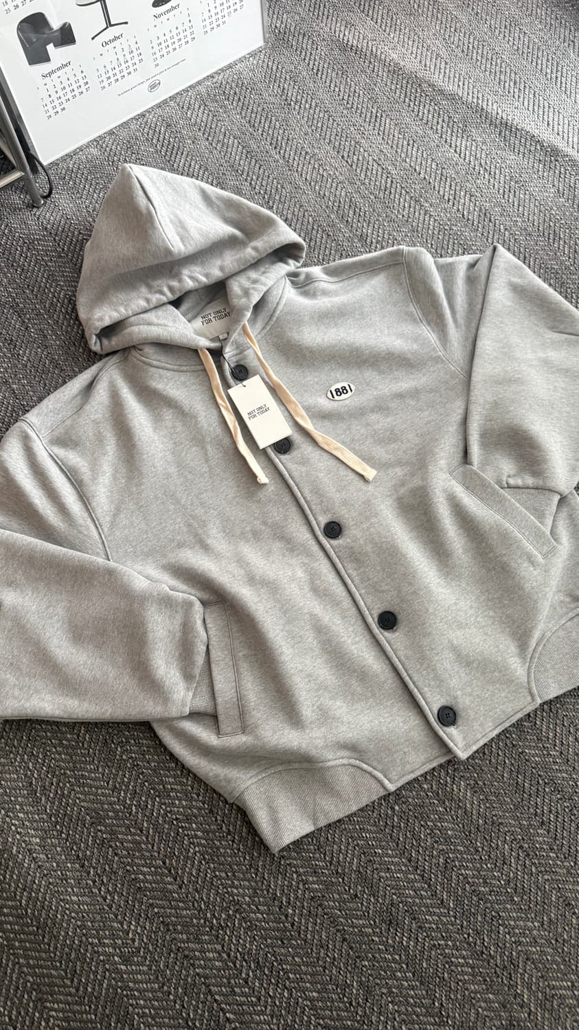 플리마켓🔥 낫온리포투데이 넘버볼 후드 가디건 (L) 상품이미지1