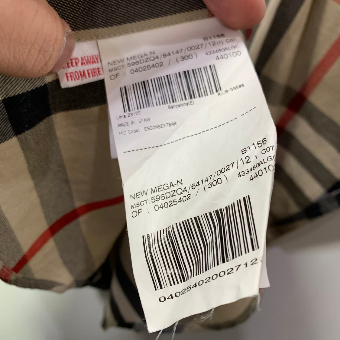 버버리 y12 노바체크 셔츠 상품이미지4