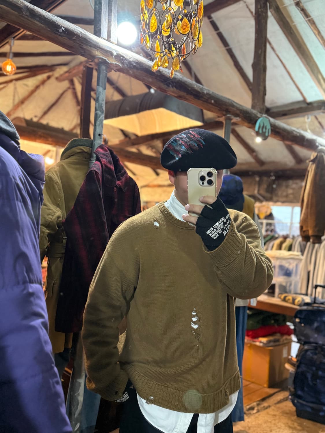 Ca4la Stitch Wool Beret  상품이미지7