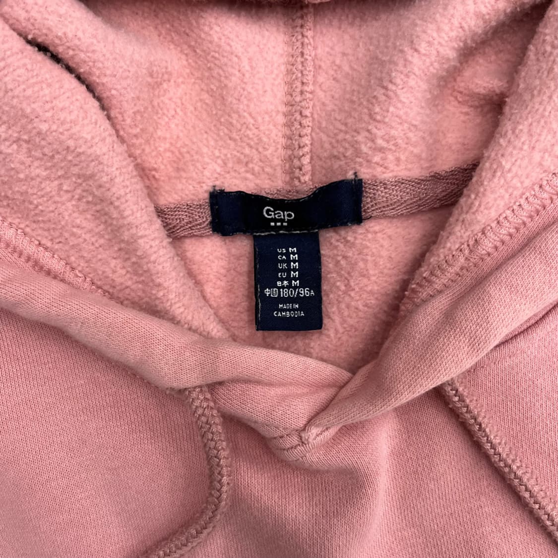 갭 센터로고 딸기우유맛 후드 M 상품이미지5