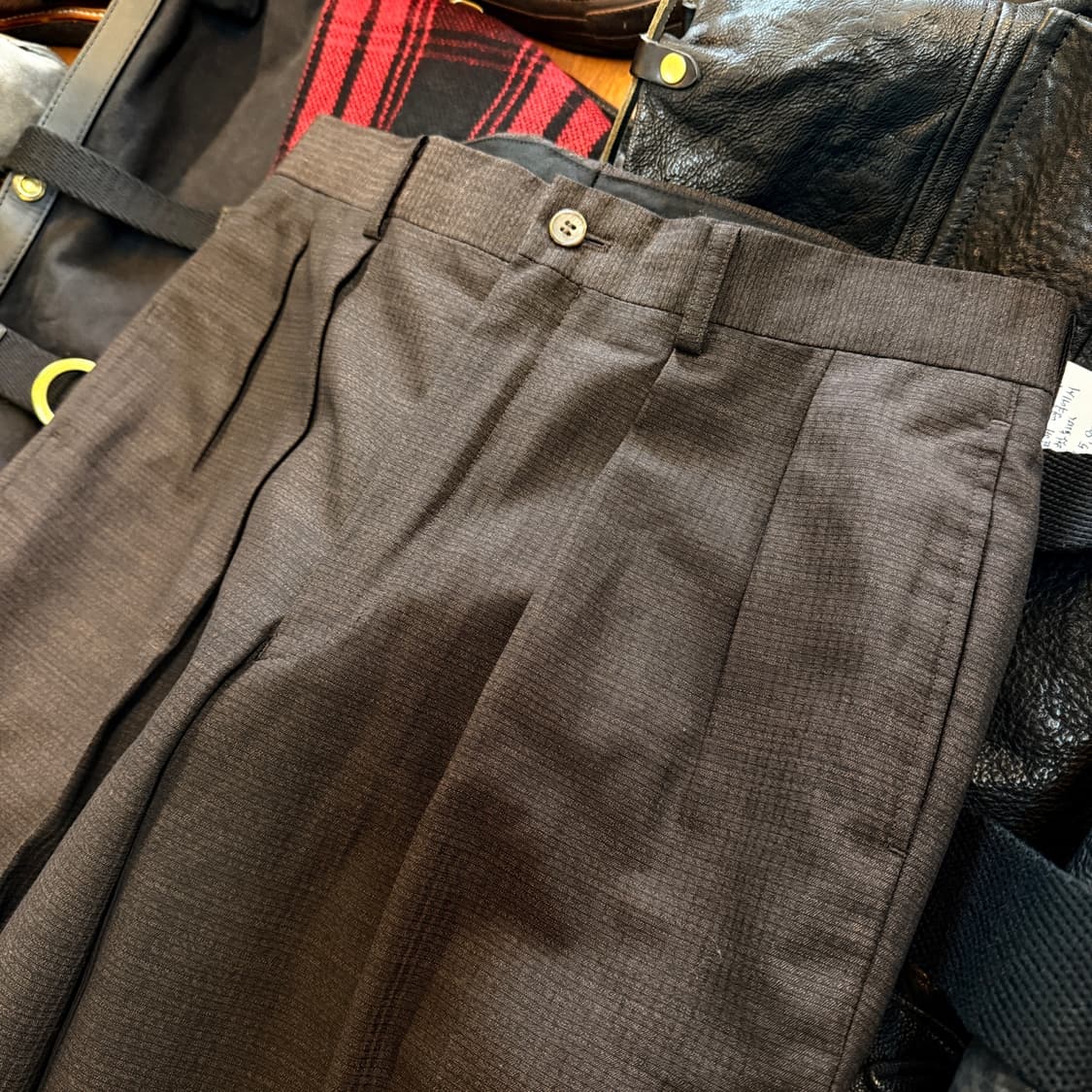 AAR 요지야마모토 카브라 스퀘어 패턴 슬랙스 트라우저 30 상품이미지3