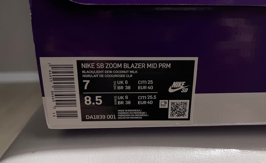 nike SB zoom blazer mid faded black 250 상품이미지6