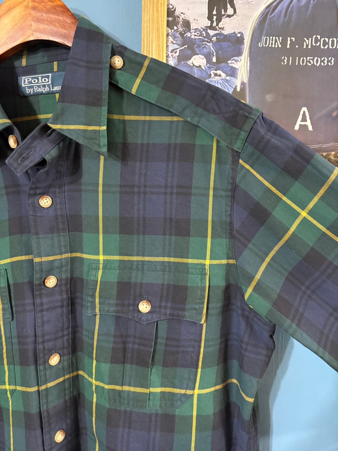 90‘s Polo Ralph Lauren Tartan check Shir 상품이미지2
