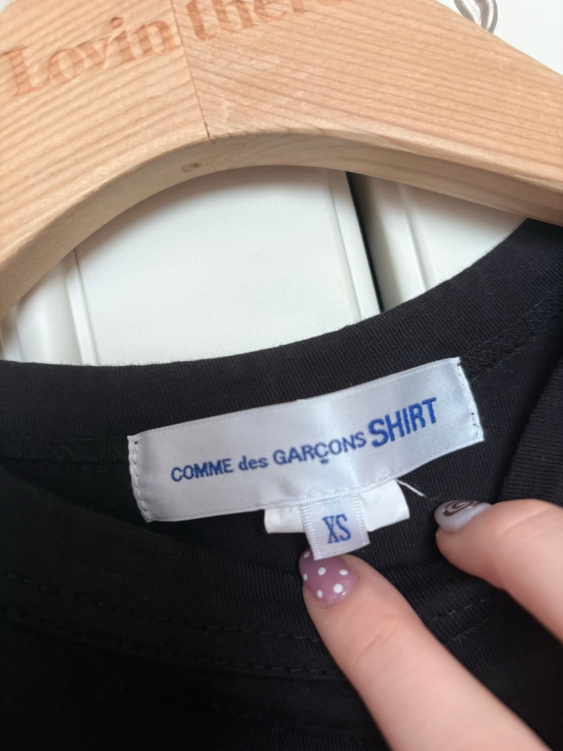 꼼데 가르송 셔츠 티셔츠 블랙 xs 상품이미지4