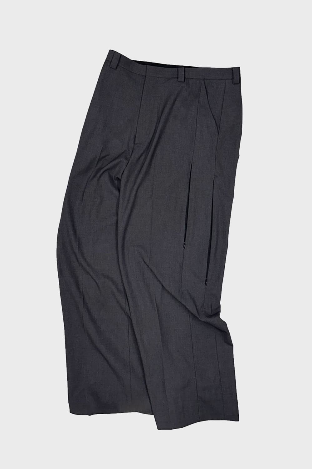 논노드 Flexible side slacks pants- Charcoal 상품이미지1
