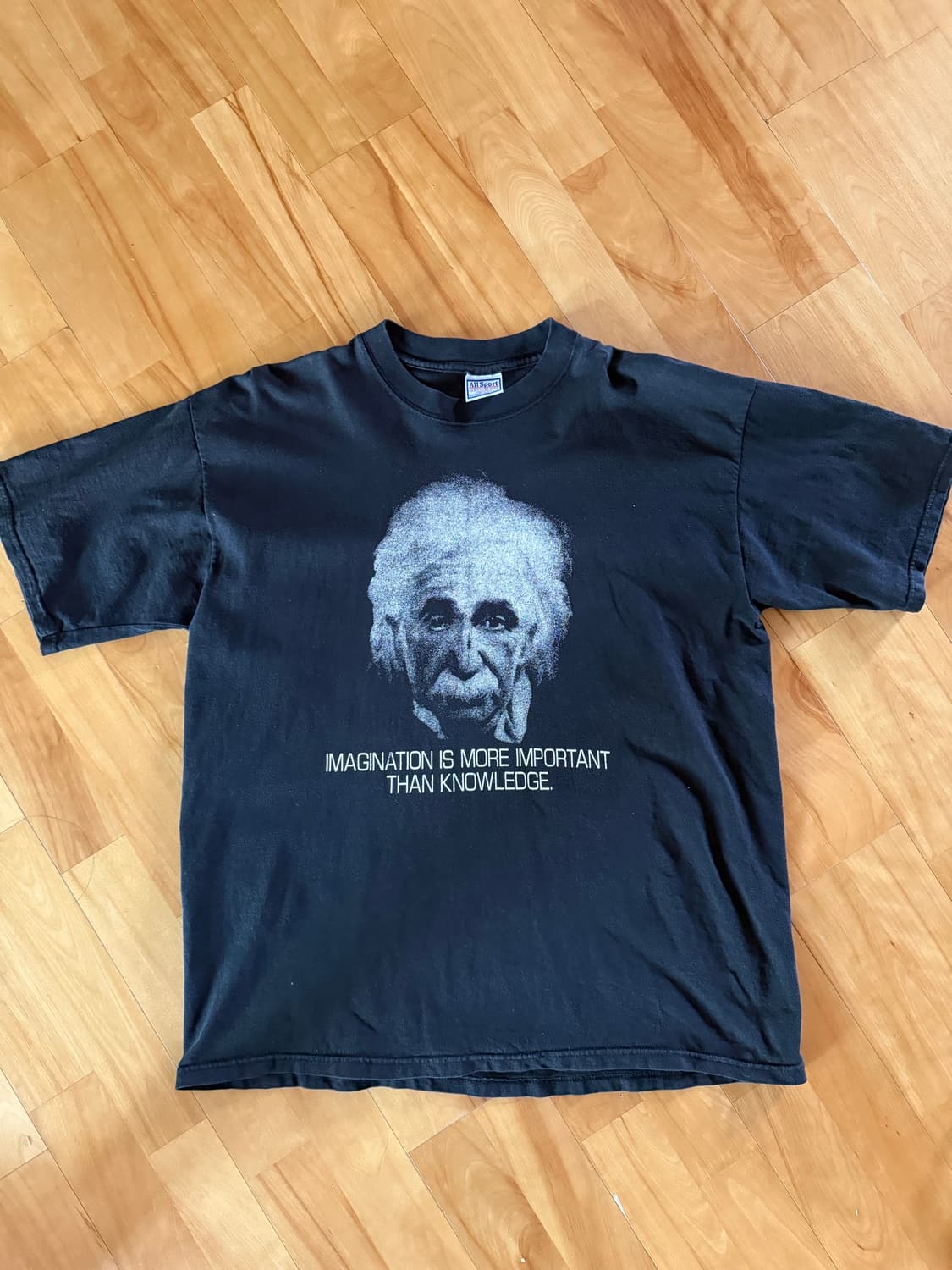 90s Albert Einstein 아인슈타인 페이스 티셔츠 상품이미지5