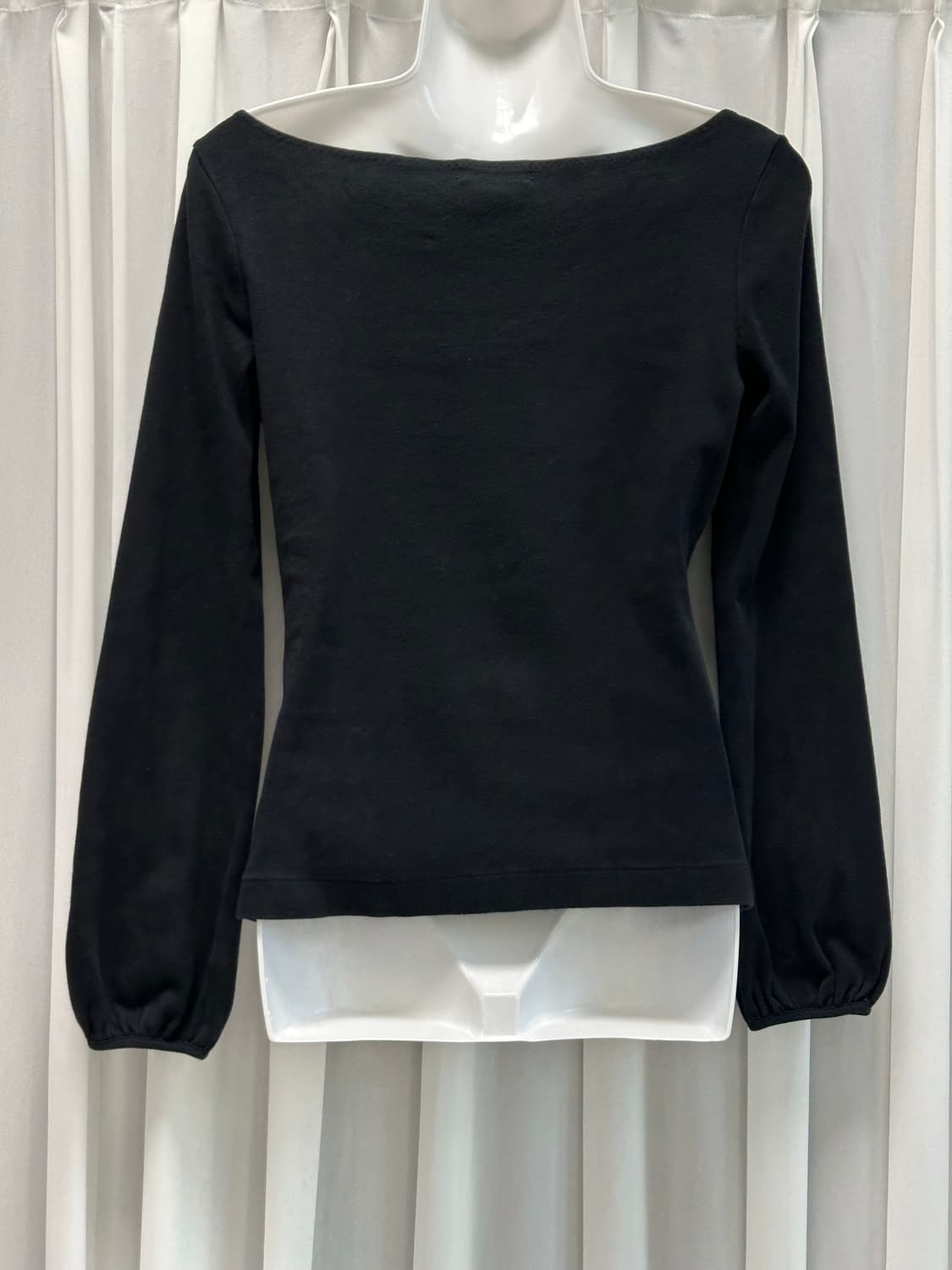 버버리 블루라벨 셔링 블랙 긴팔 티셔츠 상품이미지2