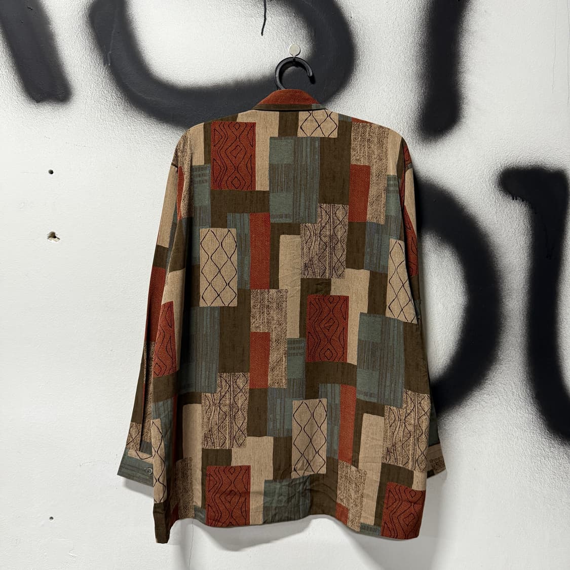 VTG 빈티지 에스닉 기하학 패턴 원포켓 긴팔 셔츠 상품이미지2