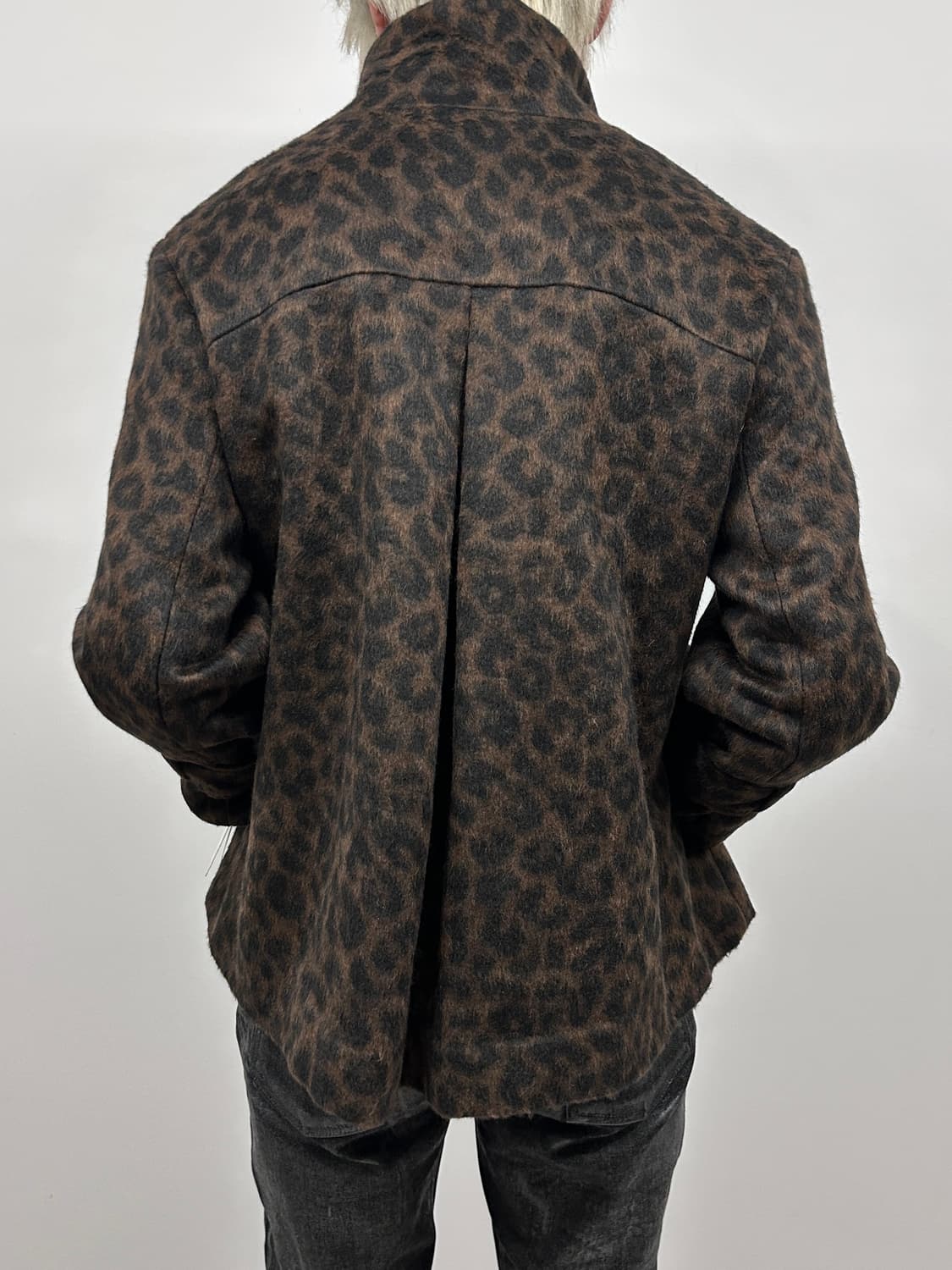 Vera Wang 하이넥 레오파드 자켓 상품이미지3