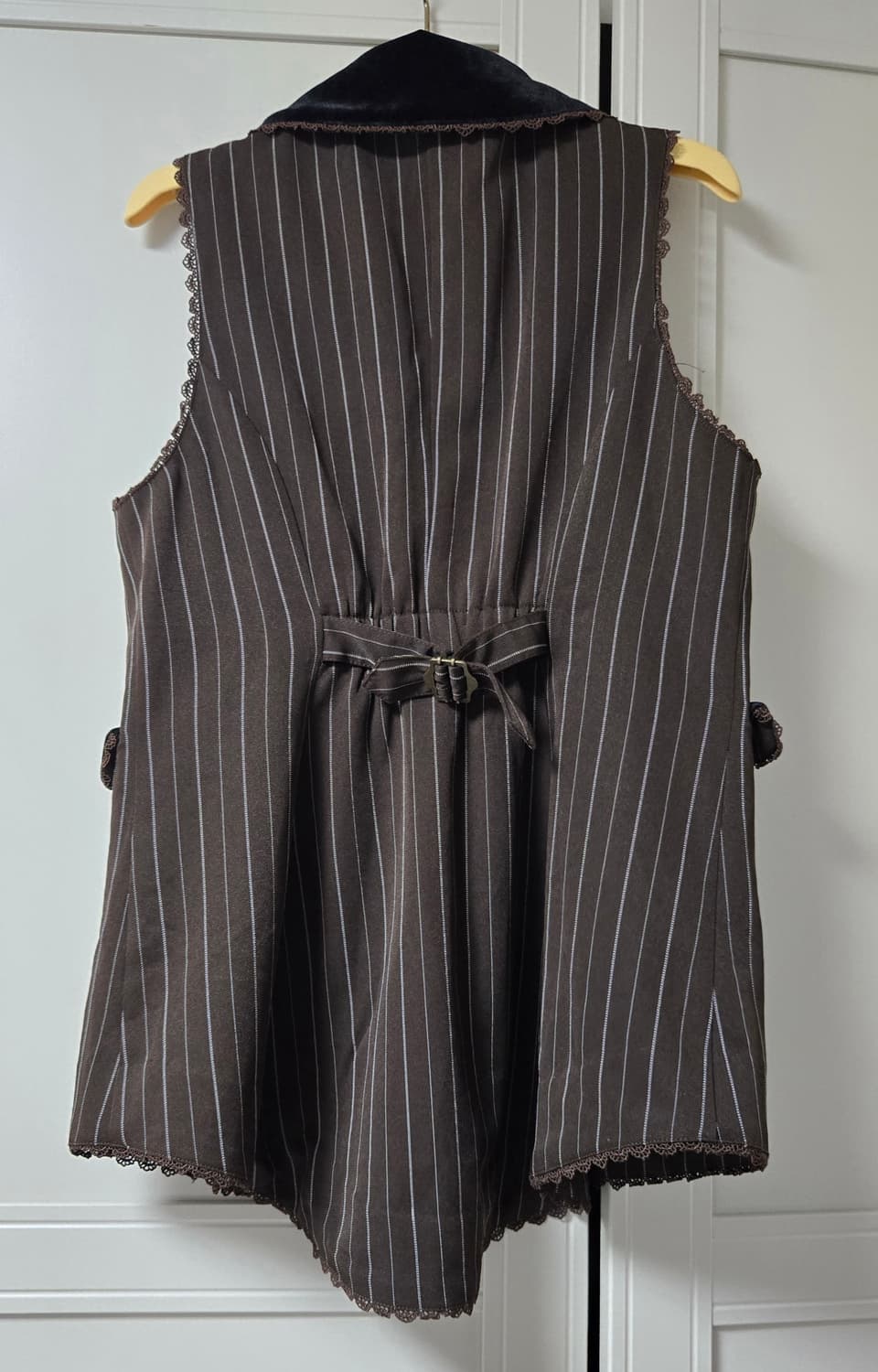 엑시즈팜 엑팜 베스트 조끼 브라운 라떼 갸루 상품이미지2